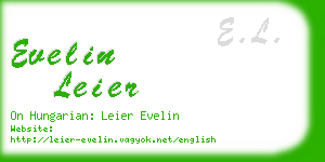 evelin leier business card